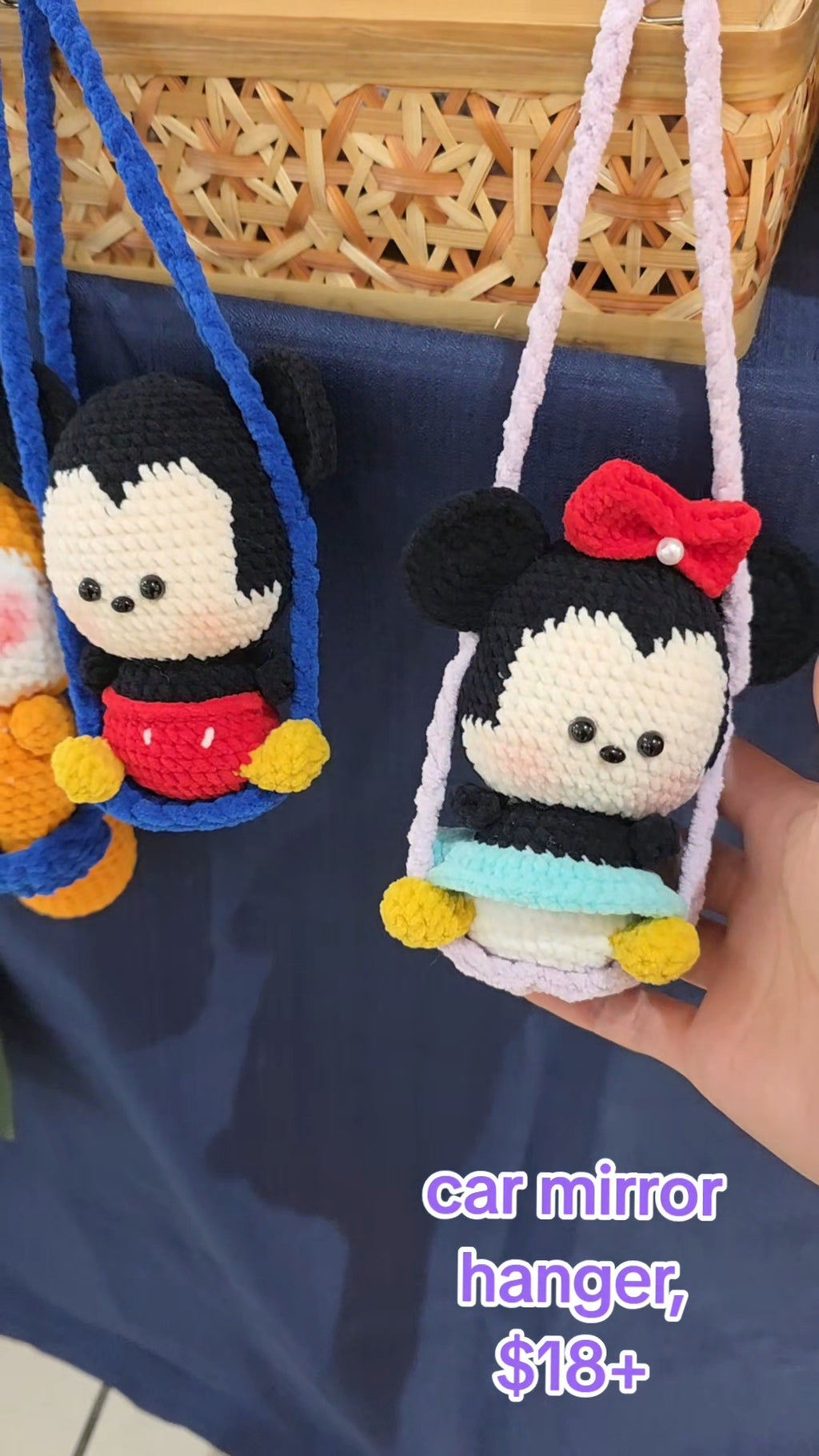 Cute Mouse Keychain / Ornament / Car Mirror Hanger