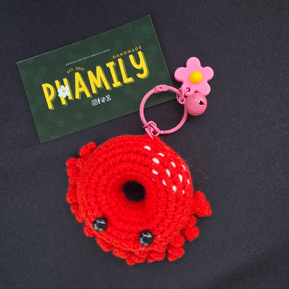 Donut Crochet Keychain