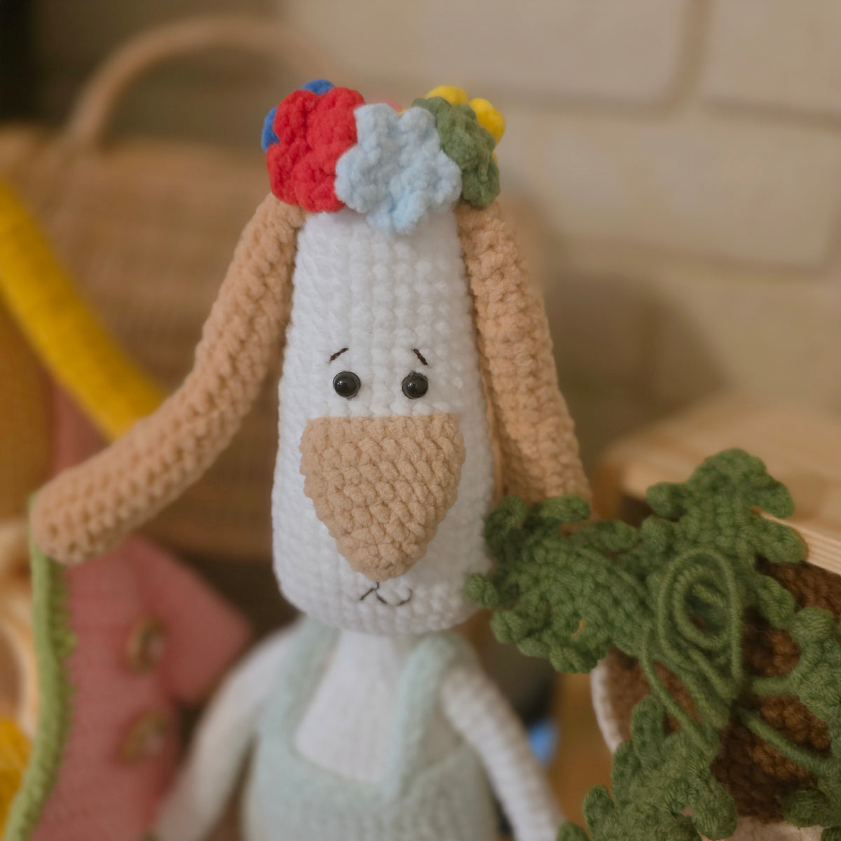 Leggy Dog Toy, Handmade Crochet, Long Leg Dog