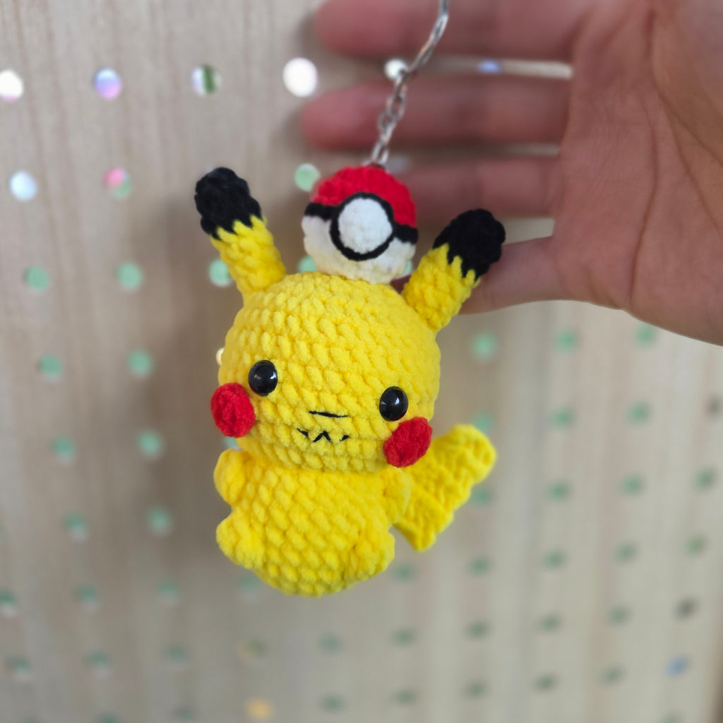 1. Bolt Buddy, Bubble Turtle, Fire Lizard,  Sprout Toad Crochet Keychain, Handmade Gift | Kawaii Gitt for Anime Fans and Collectors