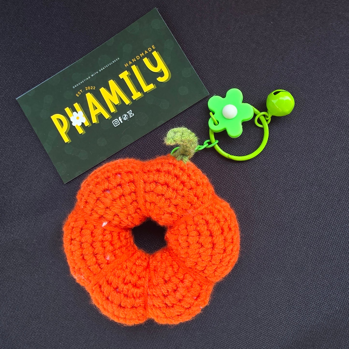 Donut Crochet Keychain