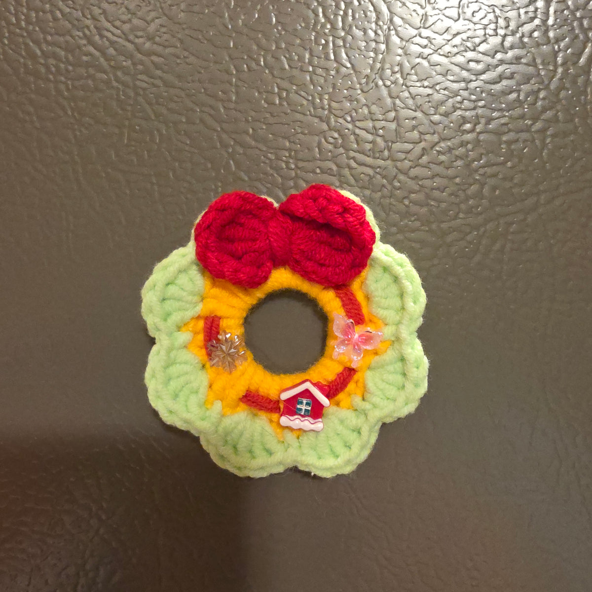 Cute Christmas Fridge Magnet Set | Cute Holiday Kitchen Decor, Handmade Crochet Christmas Decorations