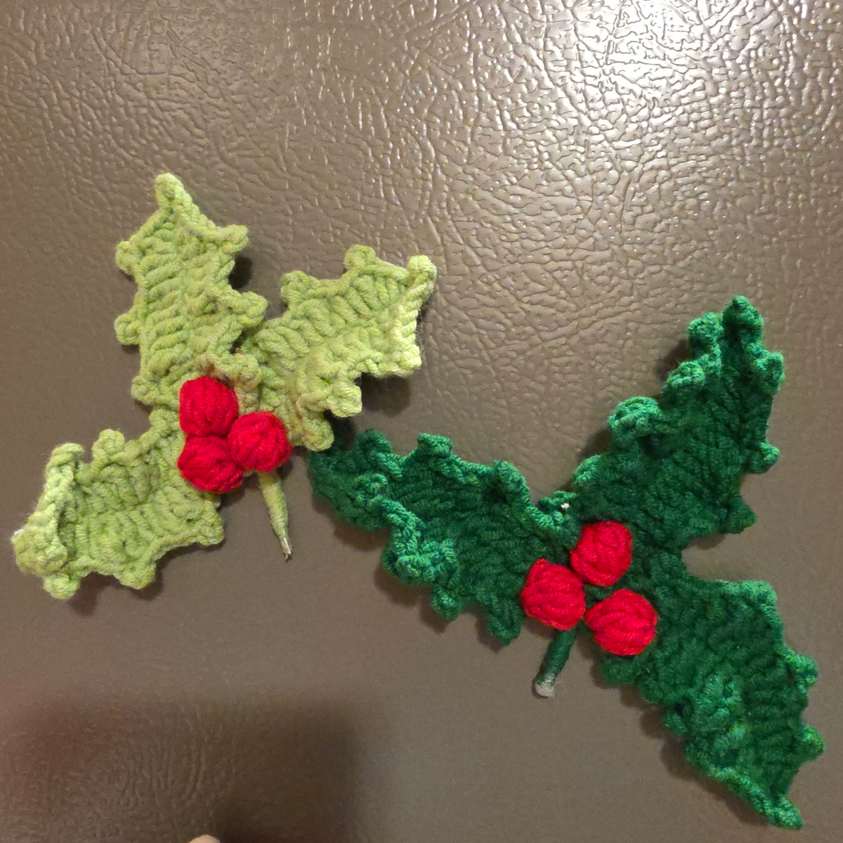 Cute Christmas Fridge Magnet Set | Cute Holiday Kitchen Decor, Handmade Crochet Christmas Decorations