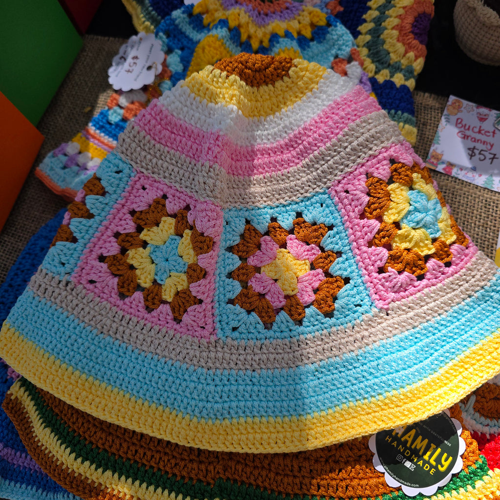 Granny Square Bucket Hat