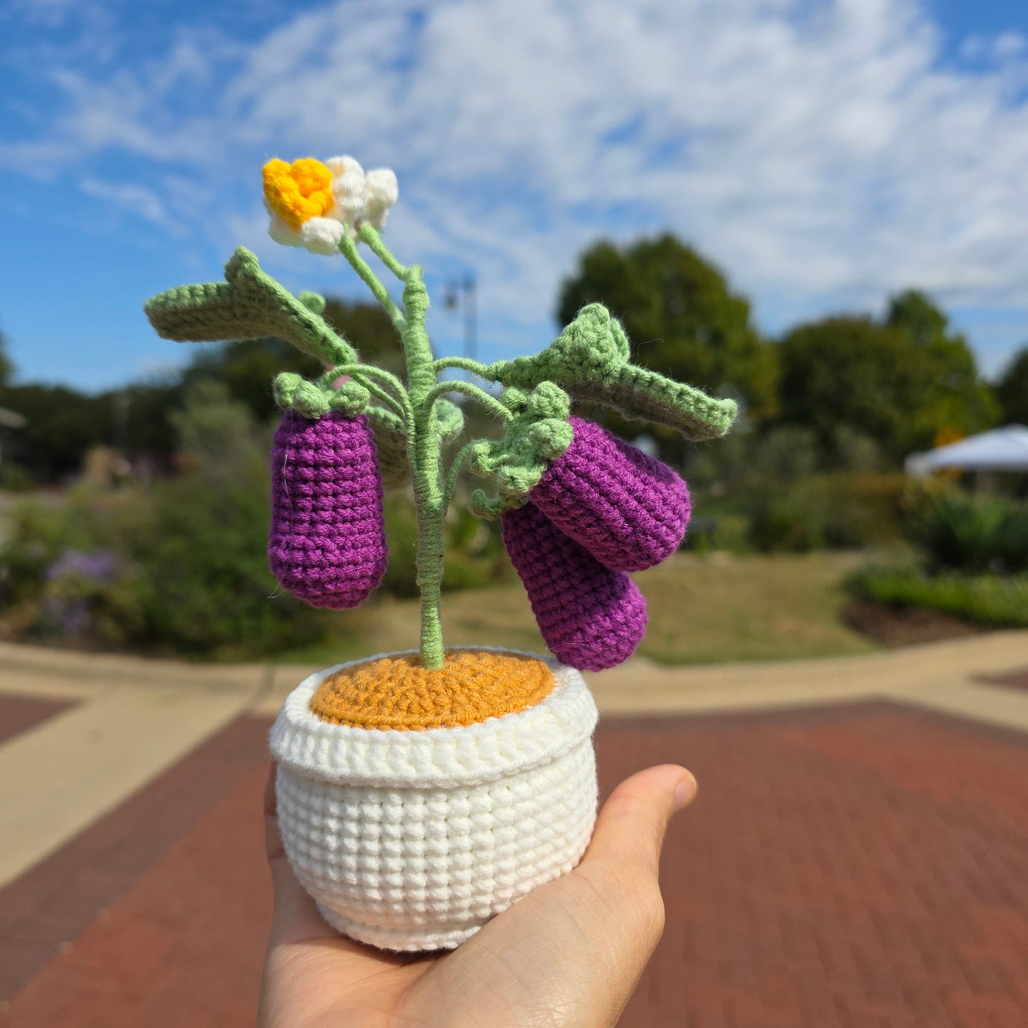1. Vegetable Plant Pot, Houseplant Pot Handmade Crochet, Home Decoration, gift ideas, table decor, desk decor, gardening lovers, plant lovers